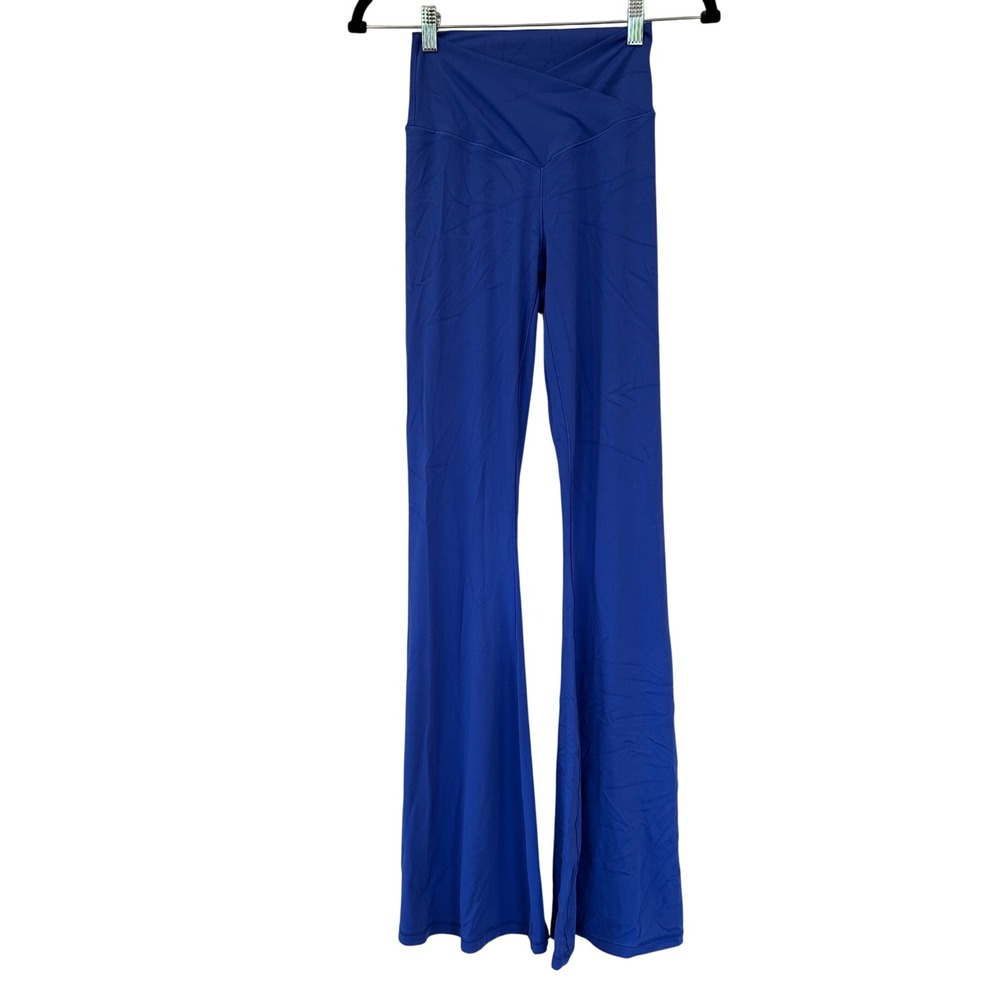 OFFLINE by Aerie Real Me Crossover Flare Leggings Blue High Rise Long M Long